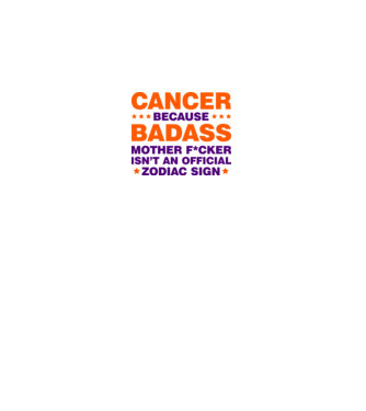 Badass zodiac CANCER model alb pe tricou