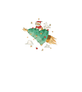 Christmas cat model turcoaz pe tricou