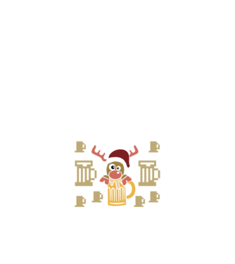 Christmas beer pulovăr urât model negru pe tricou
