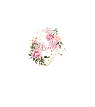 BRIDE roses floral model alb pe tricou