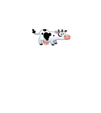 Cow model gri/negru pe tricou