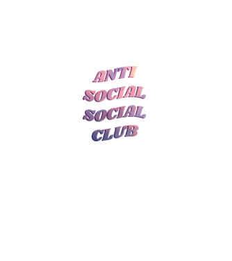 Anti social social club pink model negru pe tricou