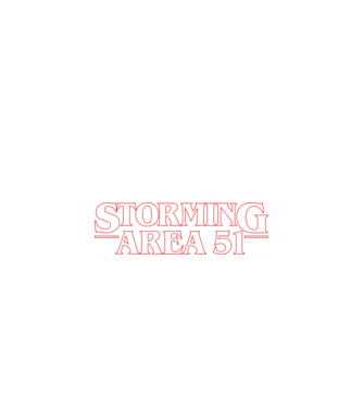 storming area 51 things outline model alb pe tricou