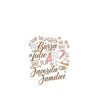 Favorita familiei IULIE model alb pe tricou