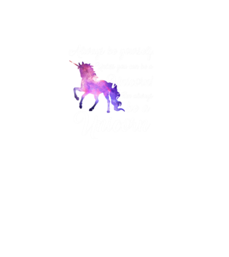 Always be UNICORN model roz deschis pe tricou