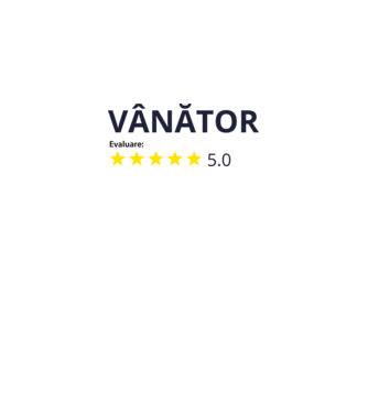 evaluare: vânător de 5 stele model alb pe tricou