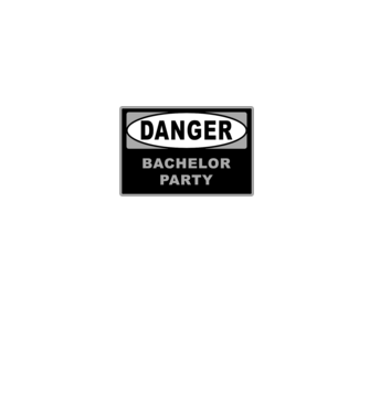 Bachelor DANGER model alb pe tricou