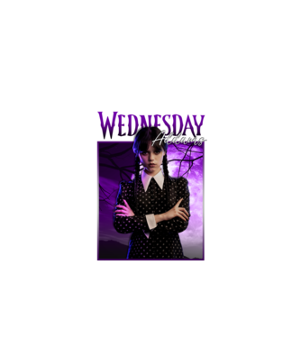 Wednesday Addams model negru pe tricou
