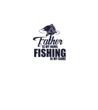 Father is my name, fishing is my game model alb pe tricou