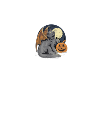 Halloween cica model negru pe tricou