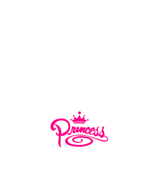 Princess model alb pe tricou