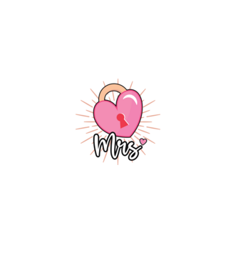 Mrs key to the heart model negru pe tricou