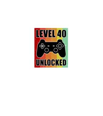 level 40 unlocked retro gamer model negru pe tricou