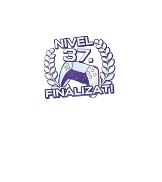 Nivel 37 finalizat! model turcoaz pe tricou