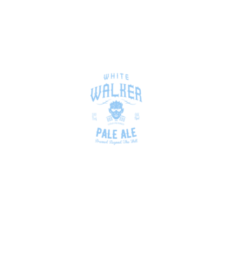 White Walker Pale Ale model negru pe tricou