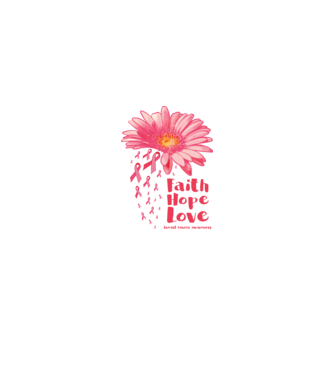 Gerbera faith hope love model alb pe tricou
