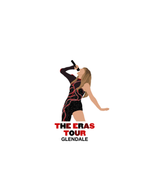 Taylor Swift The Eras Tour Glendale model alb pe tricou