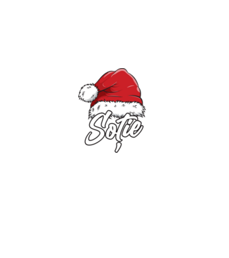 soție Santa Hat model negru pe tricou