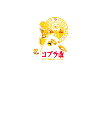 cobra kai poster model negru pe tricou