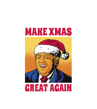 Make Xmas great again model alb pe tricou
