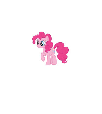 Pinkie Pie model alb pe tricou