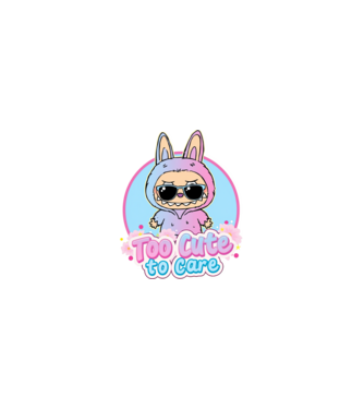 Too cute to care model nisipiu pe tricou