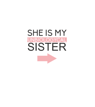 Unbiologycal Sister 01 model alb pe tricou