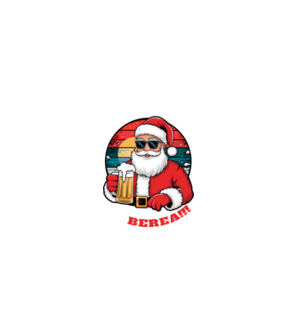 Ho ho ține mi berea! Negru model nisipiu pe tricou