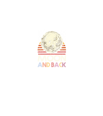 Retro vintage love you to the moon and back MOON model albastru jeanși pe tricou