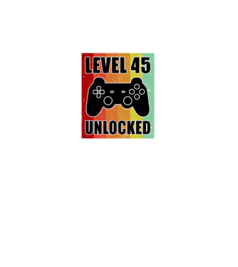 level 45 unlocked retro gamer model negru pe tricou