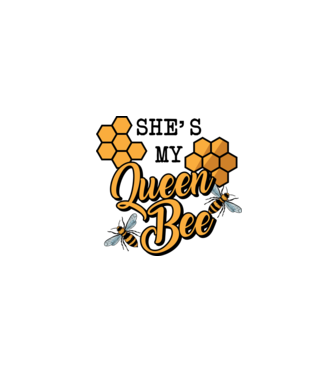 Queen Bee model turcoaz pe tricou