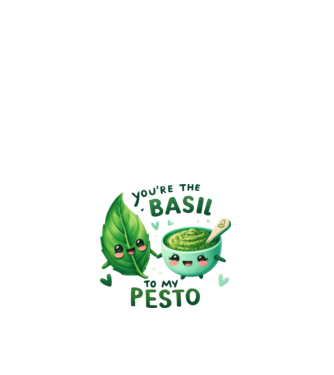 Basil to my Pesto model alb pe tricou