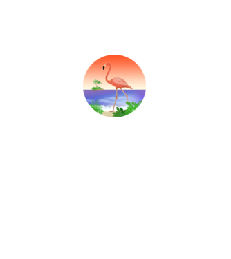 Flamingo model alb pe tricou