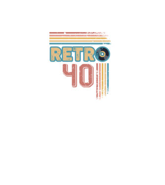 Retro 40 Birthday model alb pe tricou
