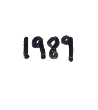 Taylor Swift 1989 text model alb pe tricou