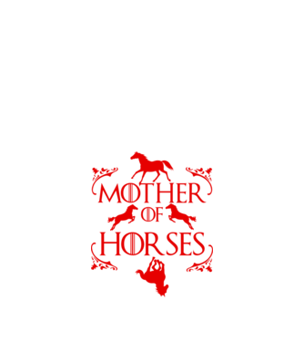 Mother of Horses model negru pe tricou