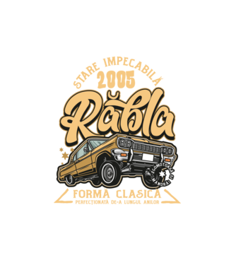 Rablă 2005 model alb pe tricou