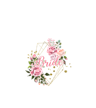 BRIDE roses floral model alb pe tricou