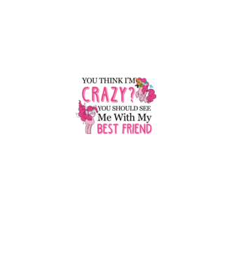 Crazy Friend Unicorn model alb pe tricou