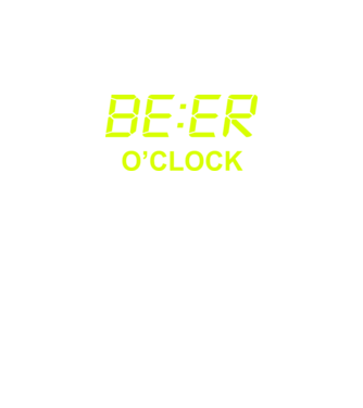 'Beer o'' clock' model negru pe tricou