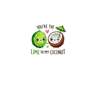Lime to my Coconut model alb pe tricou