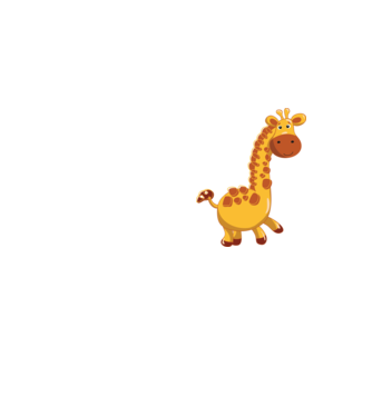 Cute giraffe model galben neon pe tricou