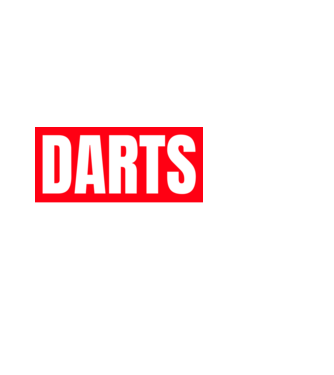 DARTS HERO model alb pe tricou