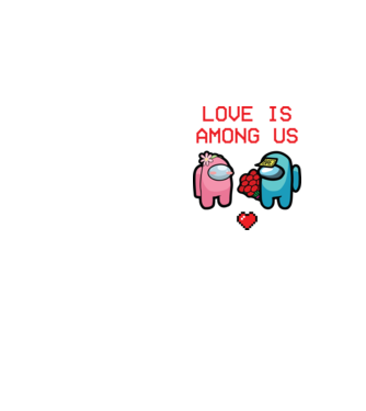Among us love model galben neon pe tricou