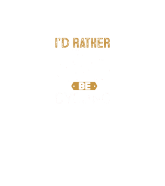 I'd rather be cycling model negru pe tricou