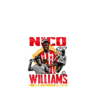 Nico Williams tribute model negru pe tricou