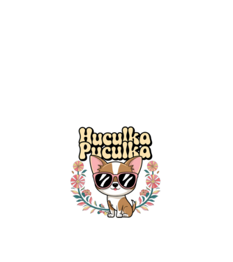 Huculka Puculka câine 1 model alb pe tricou