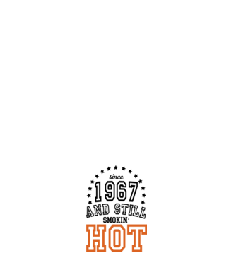 'Since and still smokin'' hot - 1967' model albastru închis pe tricou