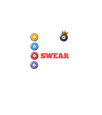 Aim swear shoot repeat - biliard v2 model  pe tricou