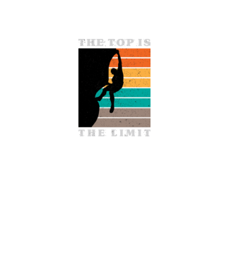The Top is the limit model negru pe tricou